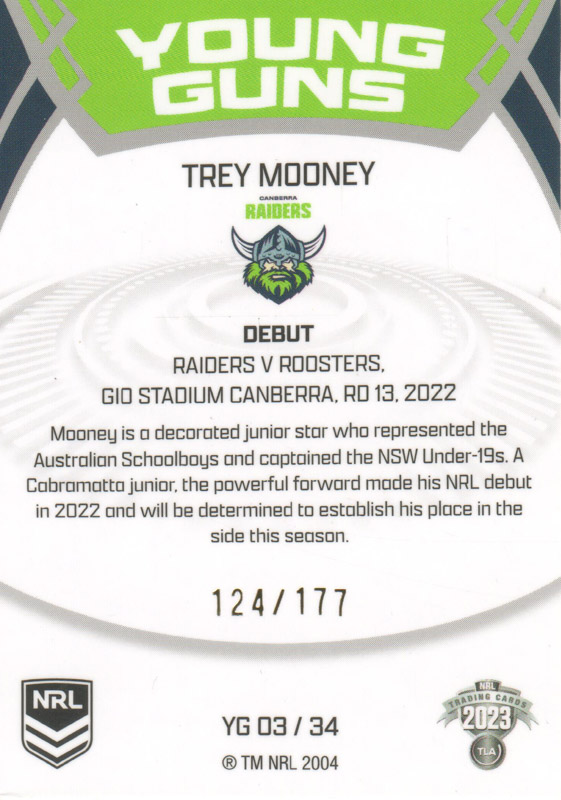 Trey Mooney back