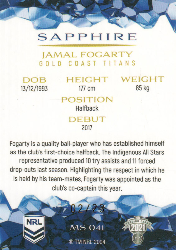Jamal Fogarty back
