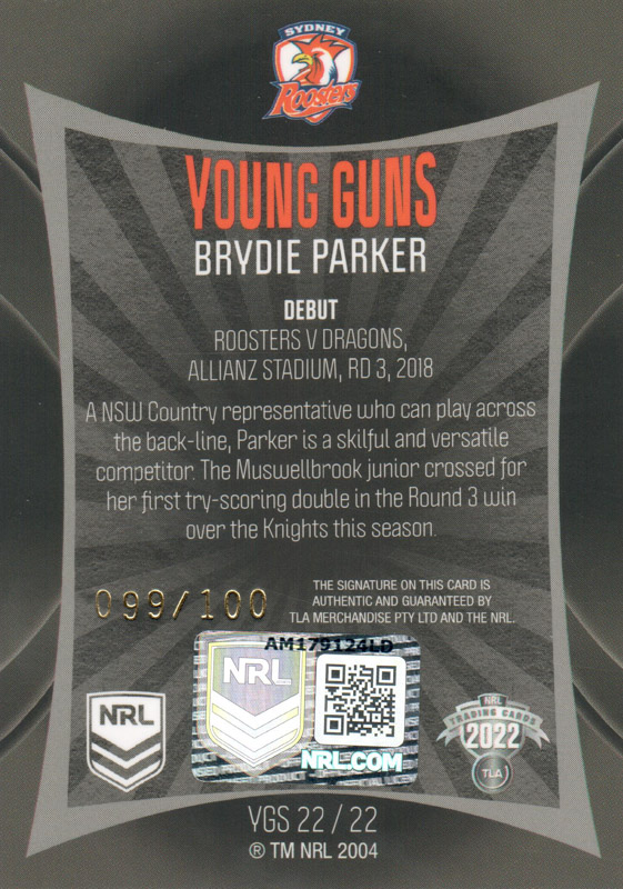 Brydie Parker back