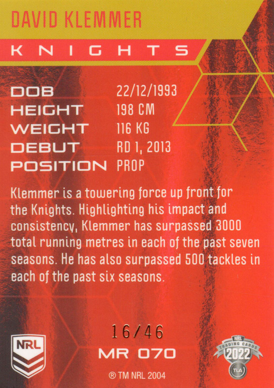 David Klemmer back