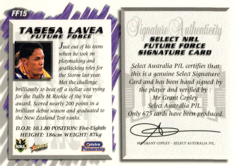 Tasesa Lavea back