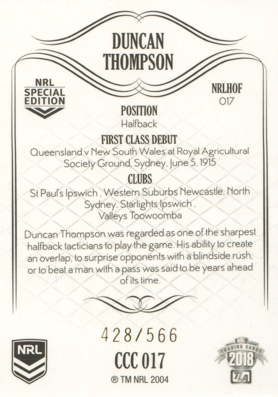 Duncan Thompson back