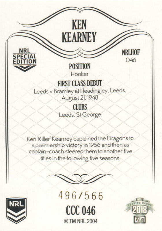 Ken Kearney back
