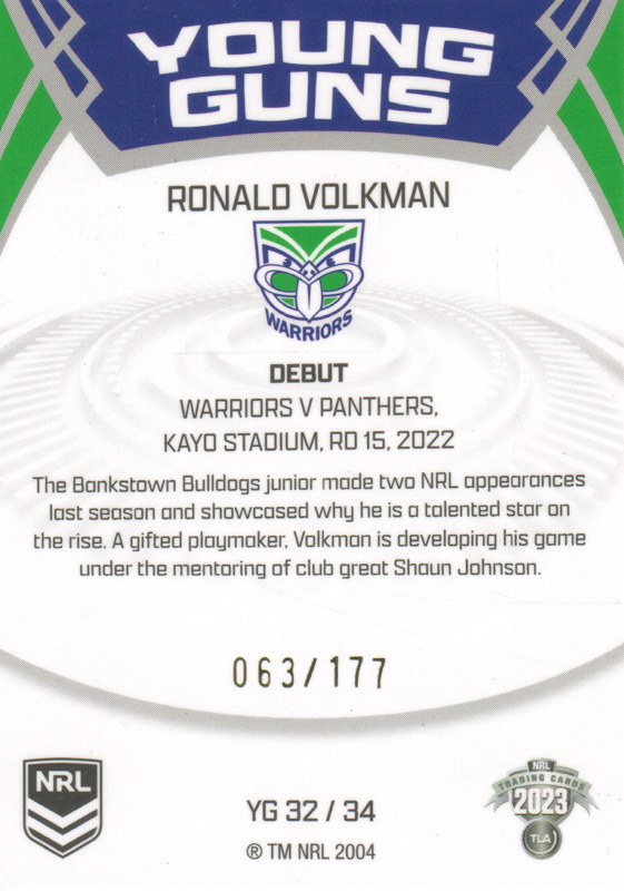 Ronald Volkman back