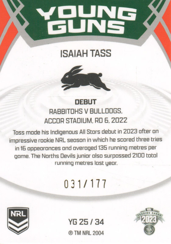 Isaiah Tass back