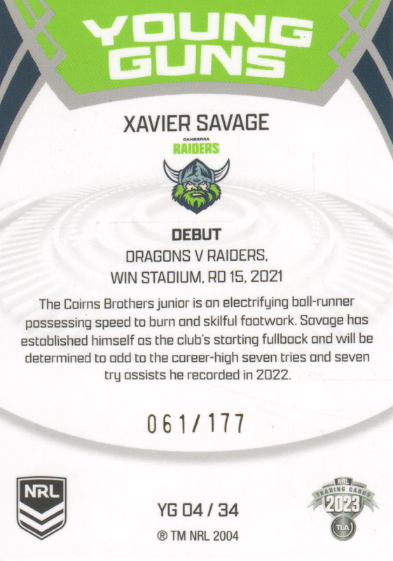Xavier Savage back