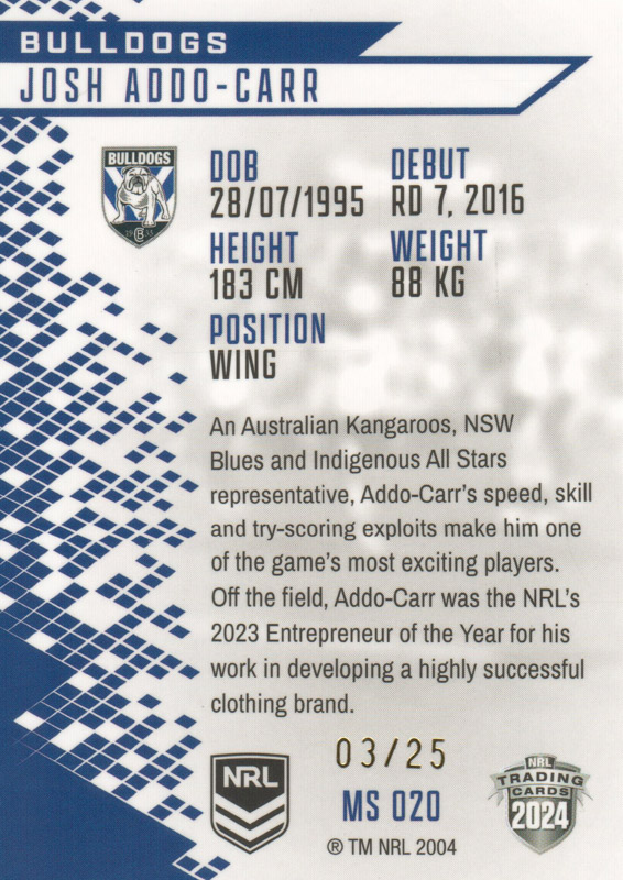 Josh Addo-Carr back