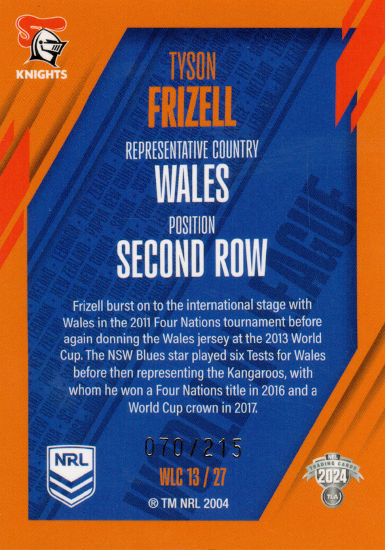 Tyson Frizell back