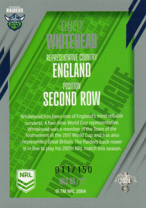 Elliott Whitehead back