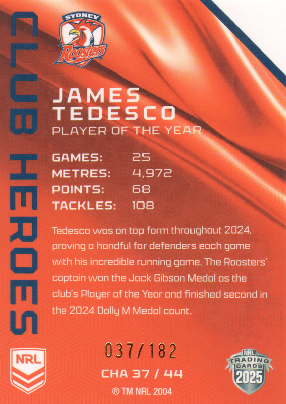 James Tedesco back