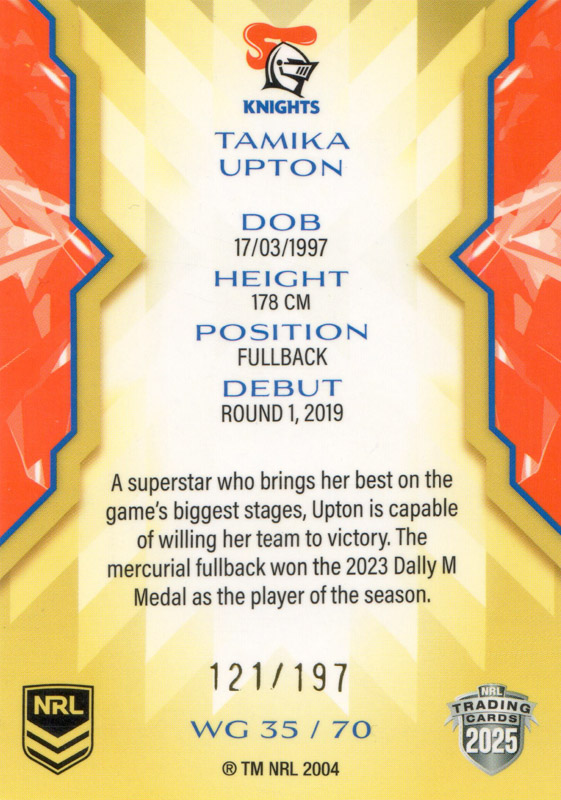 Tamika Upton back