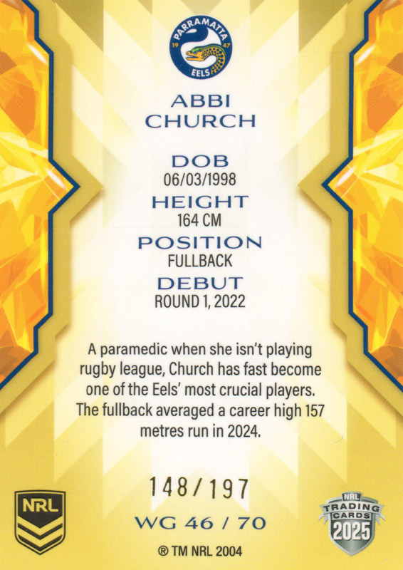 Abbi Church back