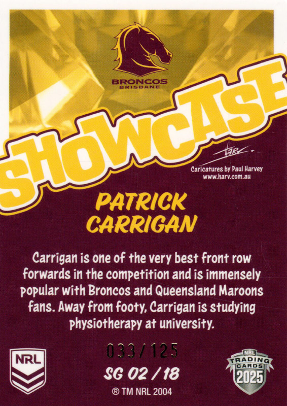 Patrick Carrigan back