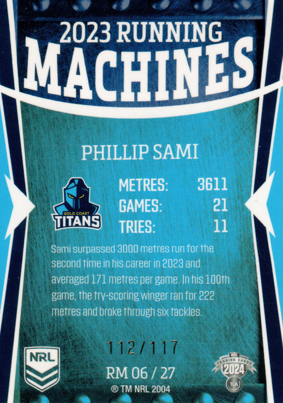 Phillip Sami back