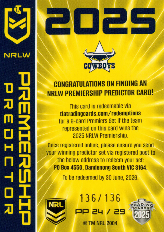North Queensland Cowboys (W) back