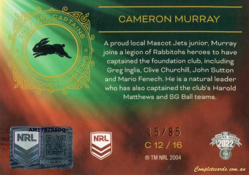 Cameron Murray back