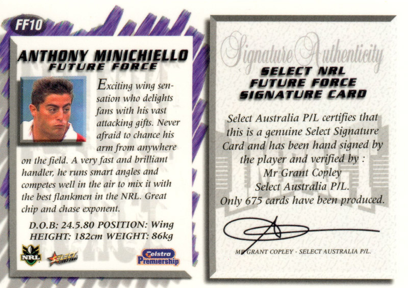 Anthony Minichiello back