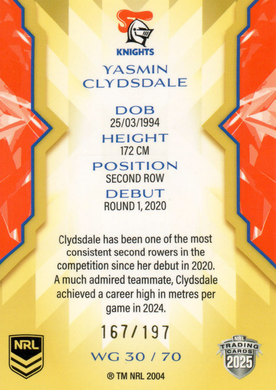 Yasmin Clydsdale back