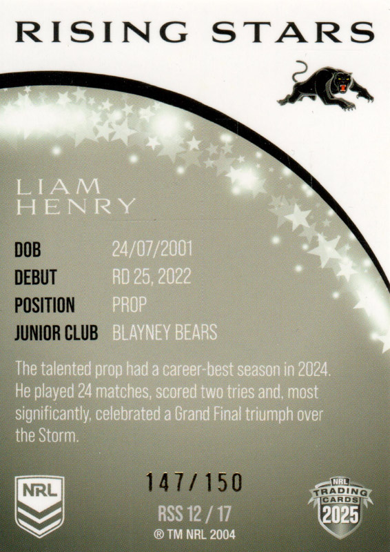 Liam Henry back