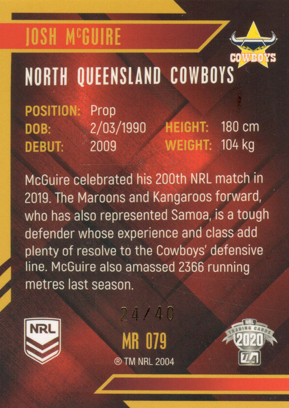 Josh McGuire back