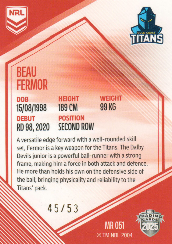 Beau Fermor back