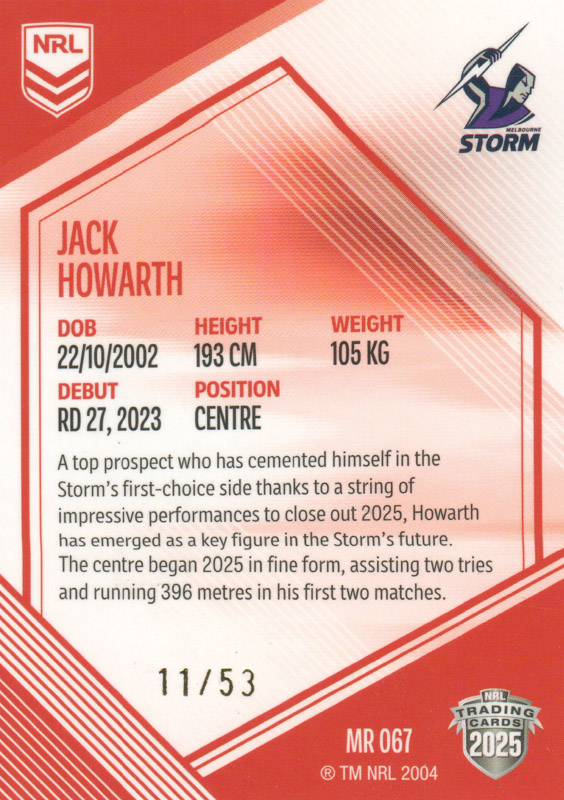 Jack Howarth back