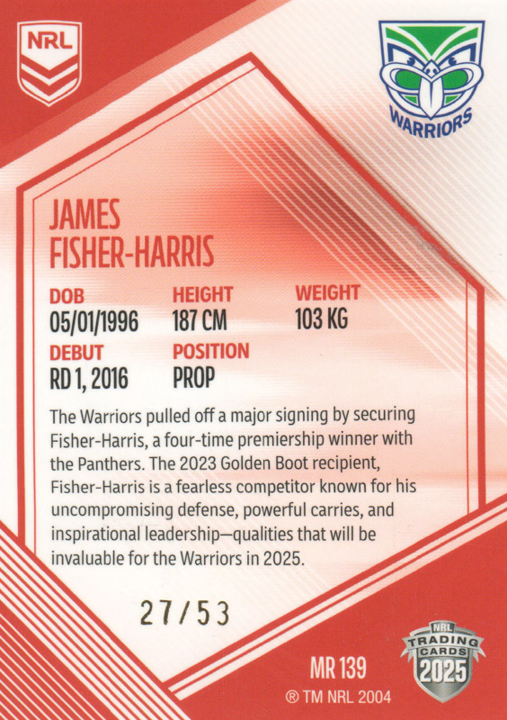 James Fisher-Harris back