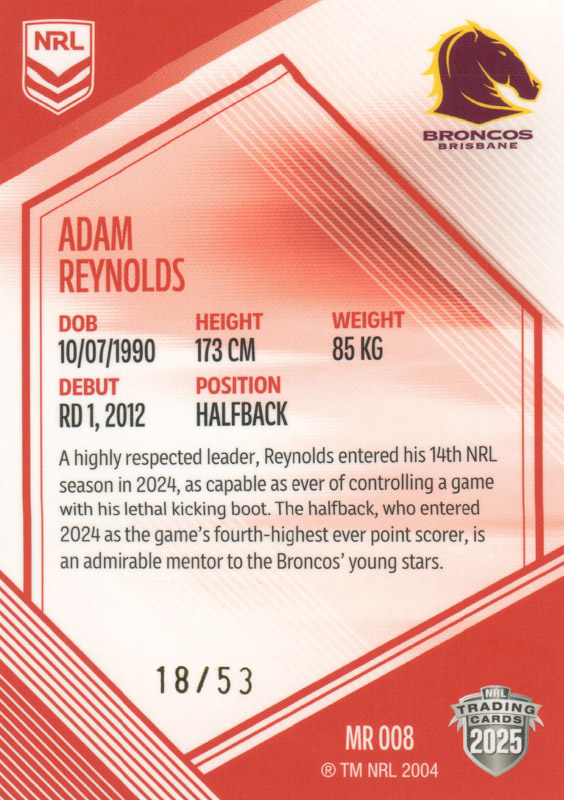 Adam Reynolds back
