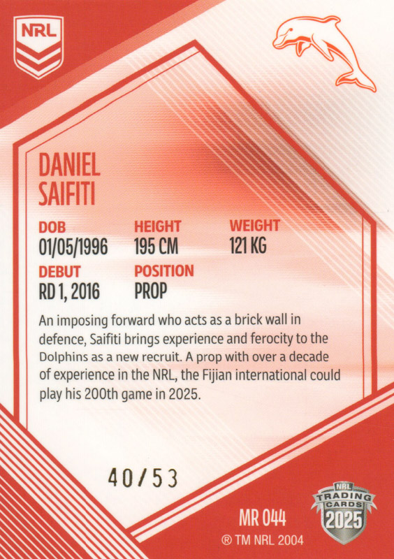 Daniel Saifiti back