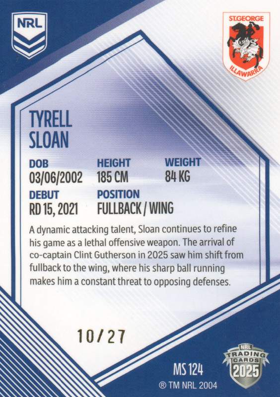 Tyrell Sloan back