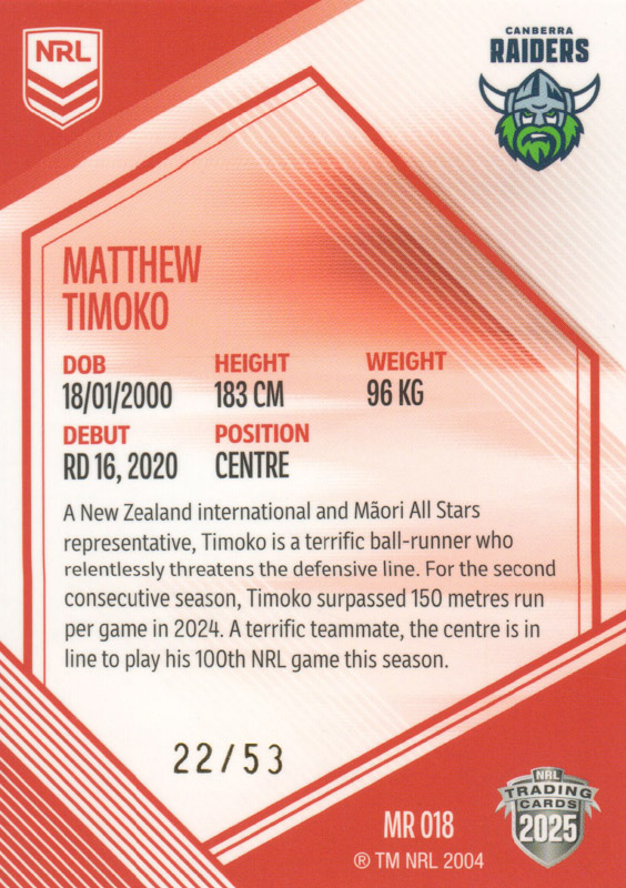 Matthew Timoko back