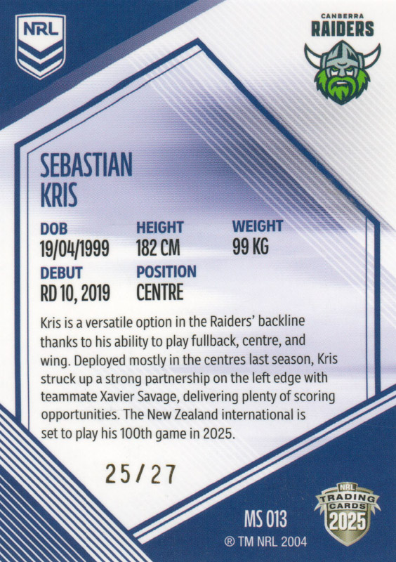 Sebastian Kris back