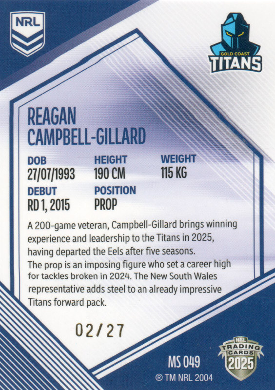 Reagan Campbell-Gillard back
