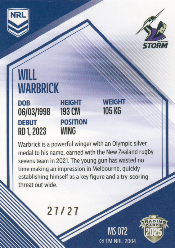 Will Warbrick back