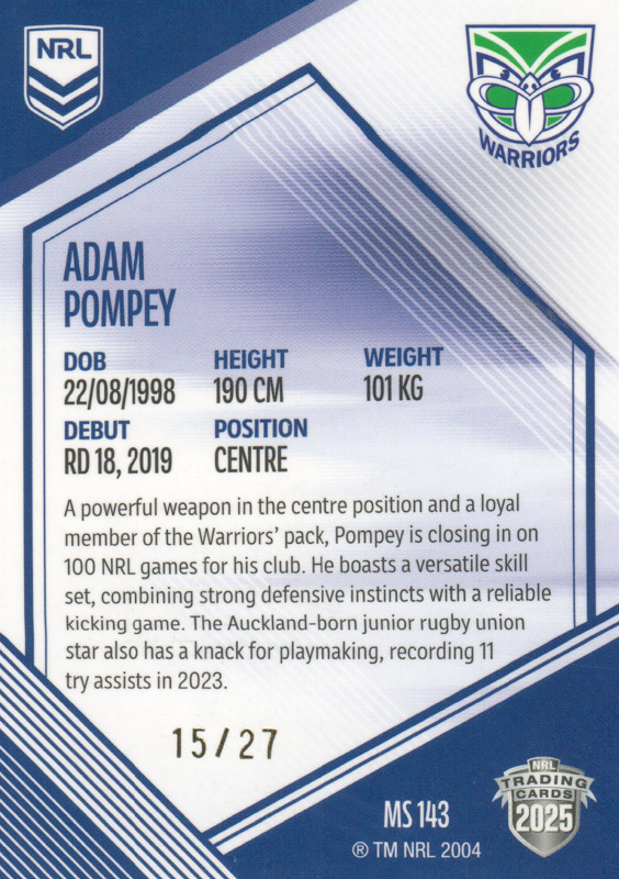Adam Pompey back
