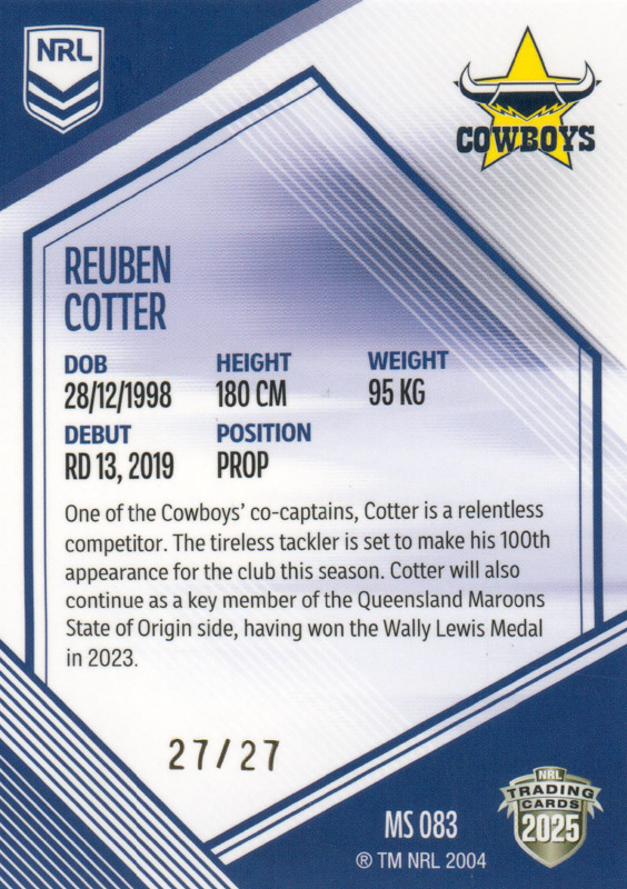 Reuben Cotter back