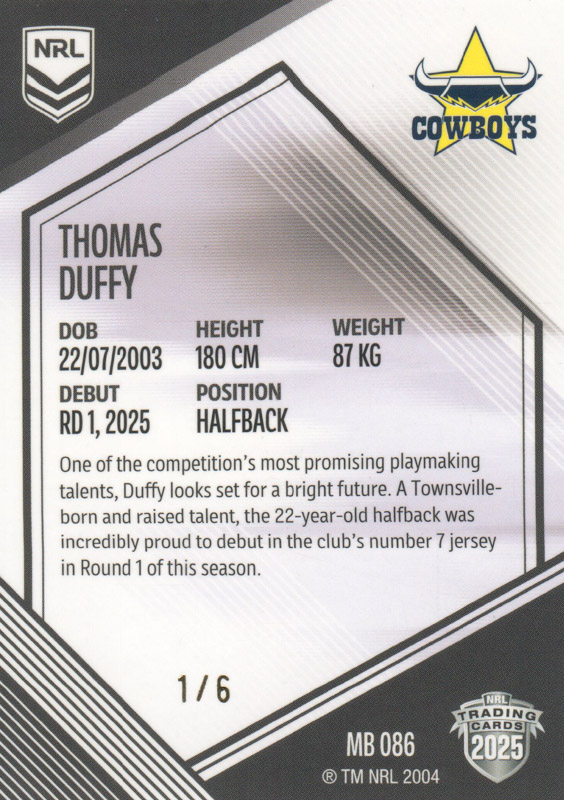 Thomas Duffy back