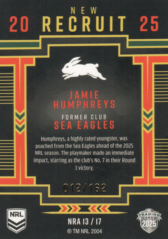 Jamie Humphreys back
