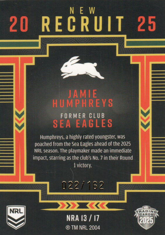 Jamie Humphreys back