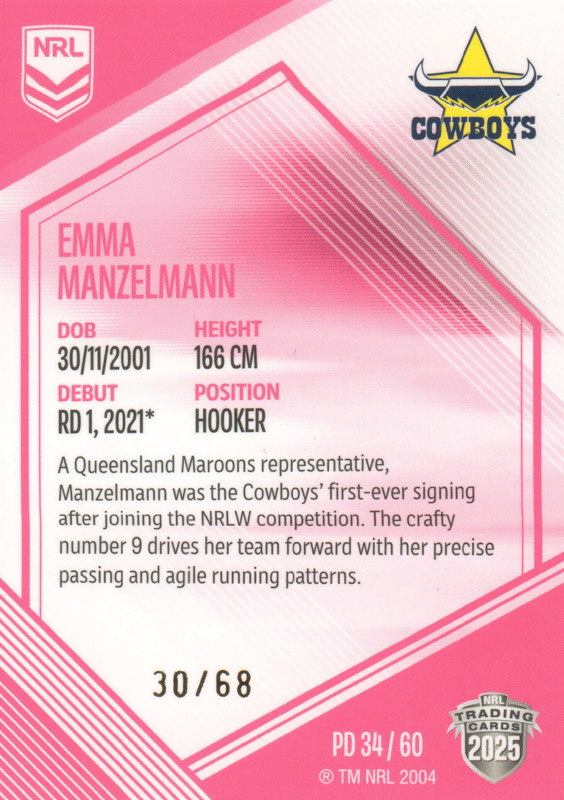 Emma Manzelmann back