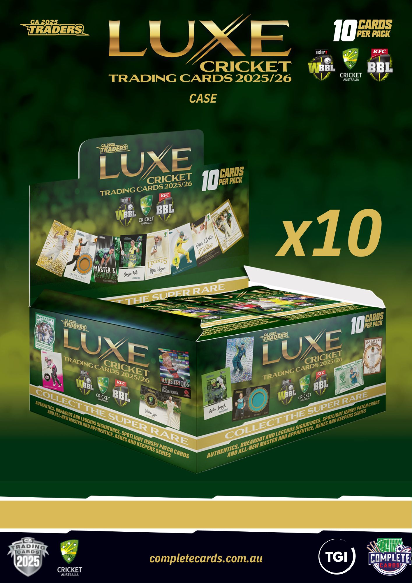 2025-26 TGI Traders Cricket Australia Luxe - Case