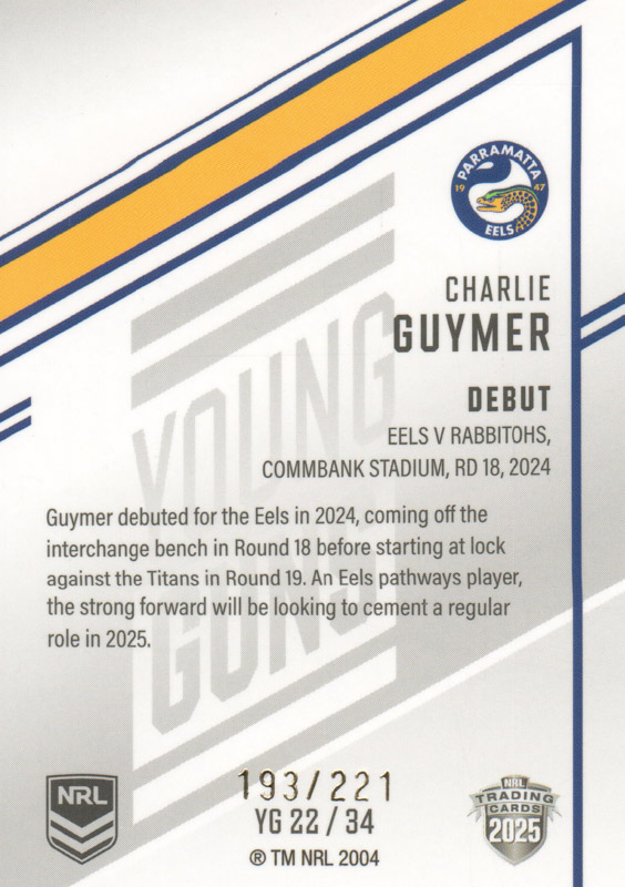 Charlie Guymer back