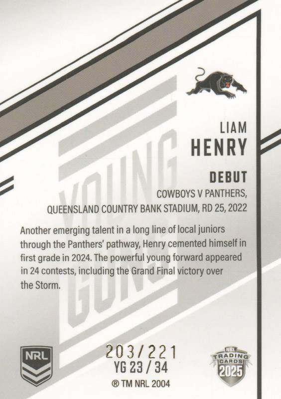 Liam Henry back