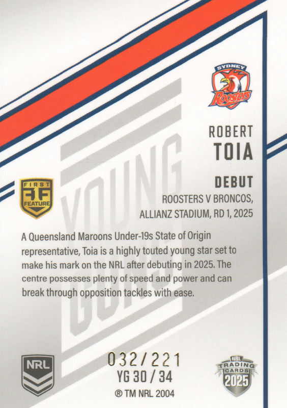 Robert Toia back