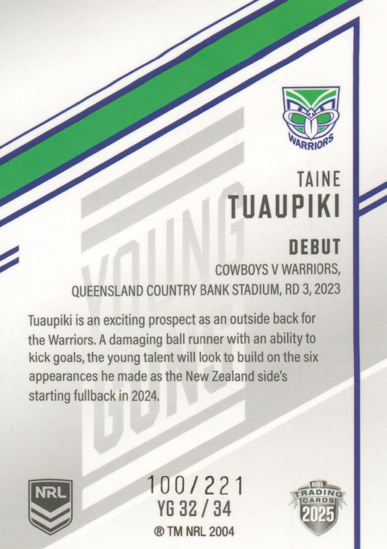 Taine Tuaupiki back