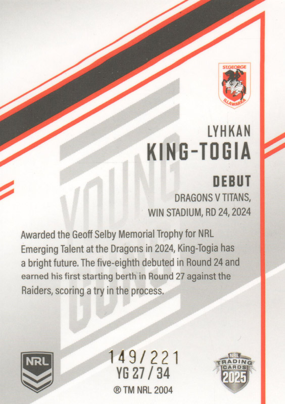 Lyhkan King-Togia back