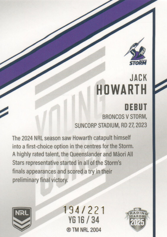 Jack Howarth back