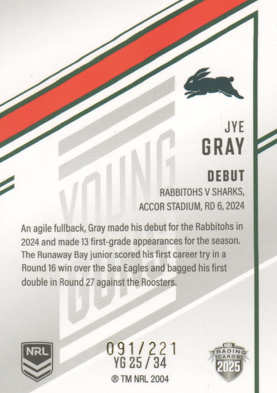 Jye Gray back