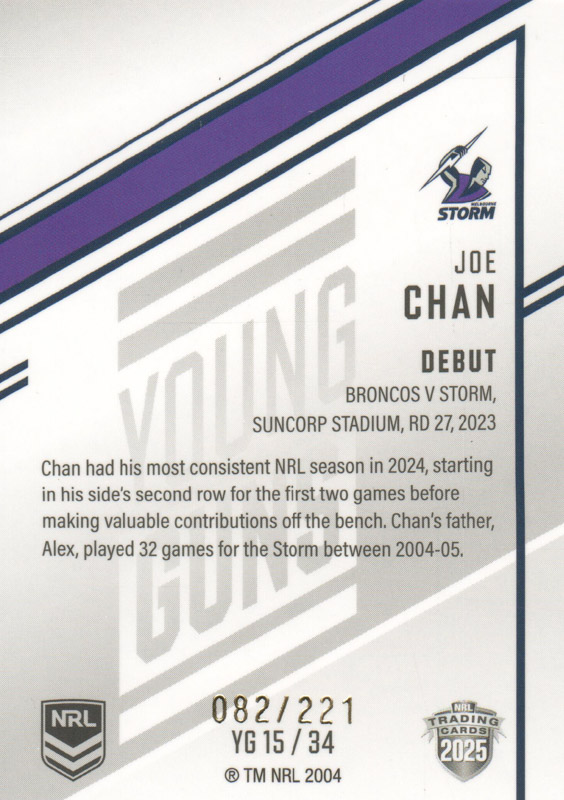 Joe Chan back