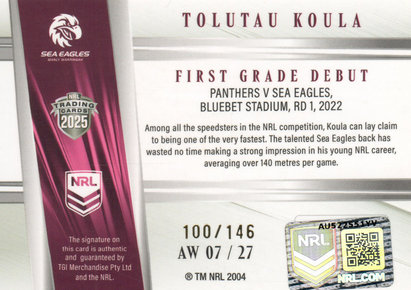 Tolutau Koula back